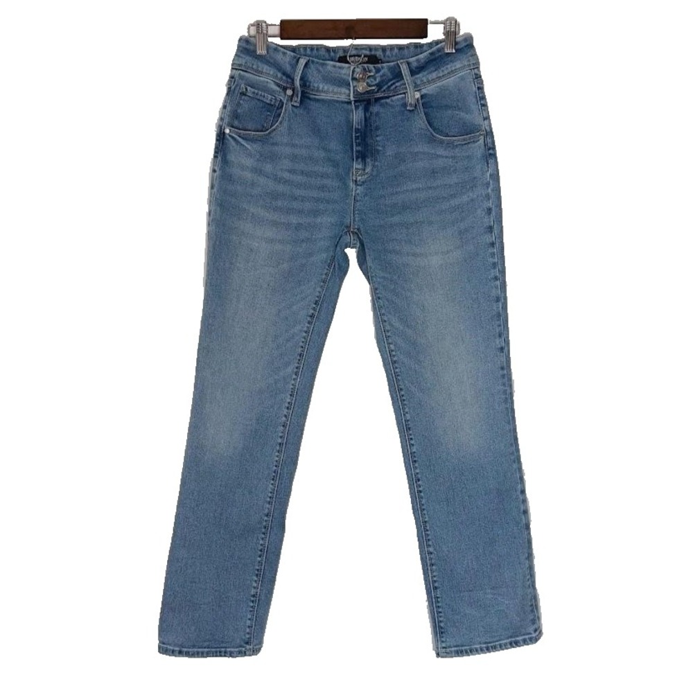 Hudson Jeans Womens 6 Blue Denim Straight Leg High Rise Double Button‎ Classic